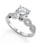 Load image into Gallery viewer, Rayne Infinity Pave Round Cut Diamond Engagement Ring
