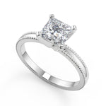 Load image into Gallery viewer, Anaya Milgrain Solitaire Princess Cut Diamond Engagement Ring
