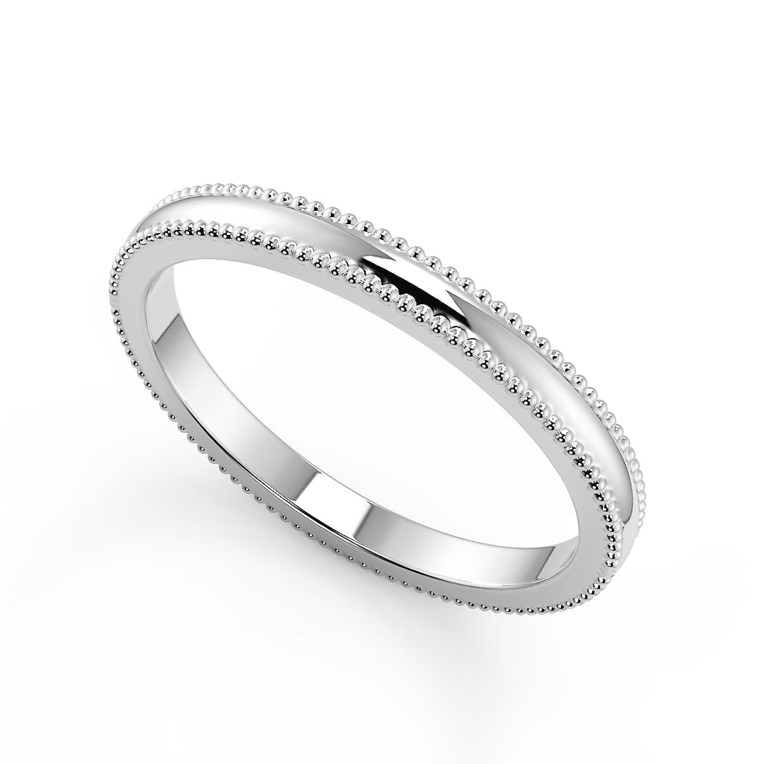 Iyana Milgrain Solitaire Round Cut Diamond Engagement Ring