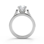 Load image into Gallery viewer, Teresa 4 Prong Cathedral Solitaire Cushion Cut Engagement Ring
