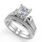 Load image into Gallery viewer, Lorelai 4 Prong Cathedral Princess Diamond Engagement Ring
