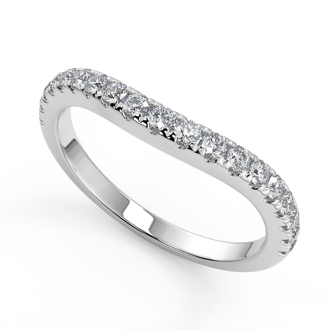 Kiara Baguette Accents 3 Stone Princess Cut Engagement Ring