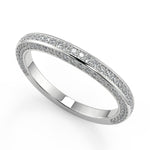 Load image into Gallery viewer, Fatima Micro Pave Double Prong 3 Sided Cushion Cut Diamond Ring
