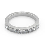 Load image into Gallery viewer, Karsyn Shared Prong Assher Accents 4 Prong Round Diamond Ring
