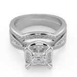 Load image into Gallery viewer, Erika Halo Pave 4 Prong Princess Cut Diamond Engagement Ring
