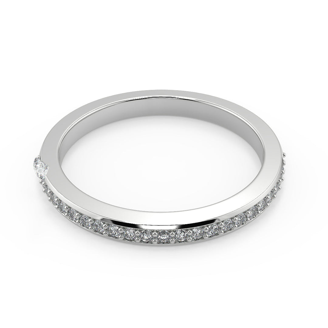 Angela Halo Pave Set Princess Cut Diamond Engagement Ring