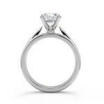 Load image into Gallery viewer, Maria Classic Cathedral Solitaire Round Cut Diamond Engagement Ring
