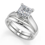 Load image into Gallery viewer, Aliana 4 Prong Claw Solitaire Princess Cut Diamond Engagement Ring
