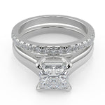 Load image into Gallery viewer, Victoria Trellis 4 Prong Solitaire Princess Cut Ring
