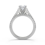 Load image into Gallery viewer, Denisse Cathedral 4 Prong Cushion Cut Diamond Engagement Ring
