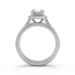 Load image into Gallery viewer, Eliana Halo 4 Prong Cushion Cut Diamond Engagement Ring
