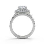 Load image into Gallery viewer, Nyasia Double Halo Cushion Cut Diamond Engagement Ring
