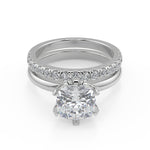 Load image into Gallery viewer, Abbigail 6 Prong Solitaire Cushion Cut Diamond Engagement Ring
