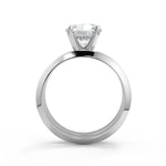 Load image into Gallery viewer, Amara Knife Edge 4 Prong Solitaire Round Cut Diamond Engagement Ring
