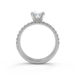 Load image into Gallery viewer, Dahlia Comfort Fit 4 Prong Solitaire Princess Cut Diamond Engagement Ring
