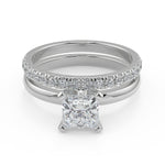 Load image into Gallery viewer, Dahlia Comfort Fit 4 Prong Solitaire Princess Cut Diamond Engagement Ring
