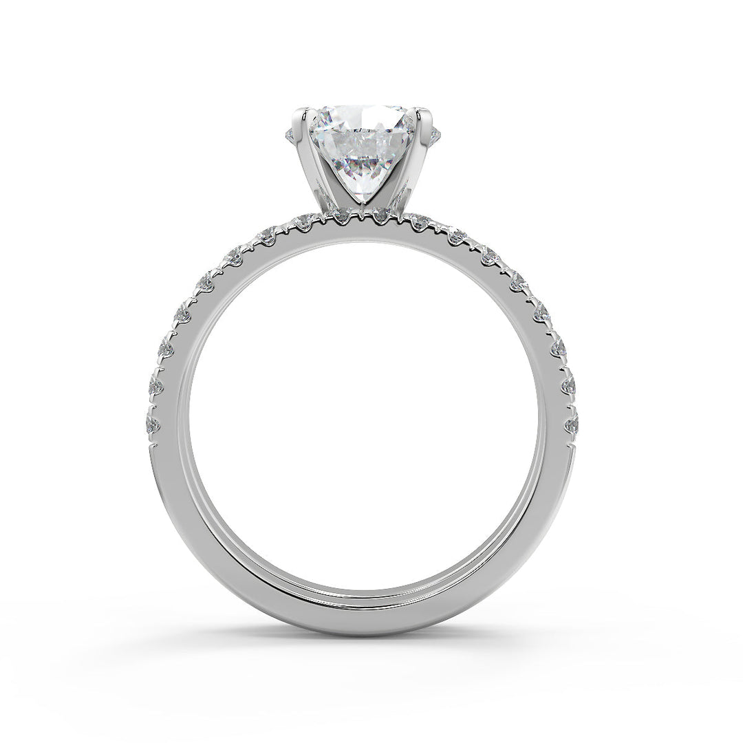Isis Comfort Fit 4 Prong Solitaire Round Cut Diamond Engagement Ring