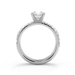 Load image into Gallery viewer, Haylie Infinity Solitaire Rope 4 Prong Cushion Cut Diamond Engagement Ring
