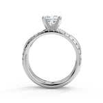 Load image into Gallery viewer, Mila Infinity Solitaire Rope 4 Prong Princess Cut Diamond Engagement Ring
