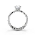 Load image into Gallery viewer, Emmy Infinity Solitaire Rope 4 Prong Round Cut Diamond Engagement Ring
