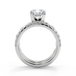 Load image into Gallery viewer, Megan Twisted Rope Solitaire Round Cut Diamond Engagement Ring
