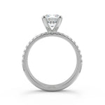 Load image into Gallery viewer, Averi French Pave Flush Fit 4 Prong Round Cut Diamond Engagement Ring
