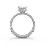 Load image into Gallery viewer, Sabrina Knife Edge Pave Double Sided Princess Cut Diamond Engagement Ring
