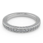 Load image into Gallery viewer, Karissa Bar Set 3 Sided Pave Cushion Cut Diamond Engagement Ring
