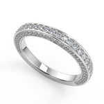 Load image into Gallery viewer, Miah Bar Set 3 Sided Pave Princess Cut Diamond Engagement Ring

