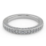 Load image into Gallery viewer, Priscilla Bar Set 3 Sided Pave Round Cut Diamond Engagement Ring
