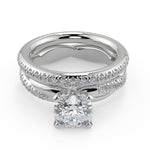 Load image into Gallery viewer, Lorelei Pave Twist Rope Cushion Cut Diamond Engagement Ring
