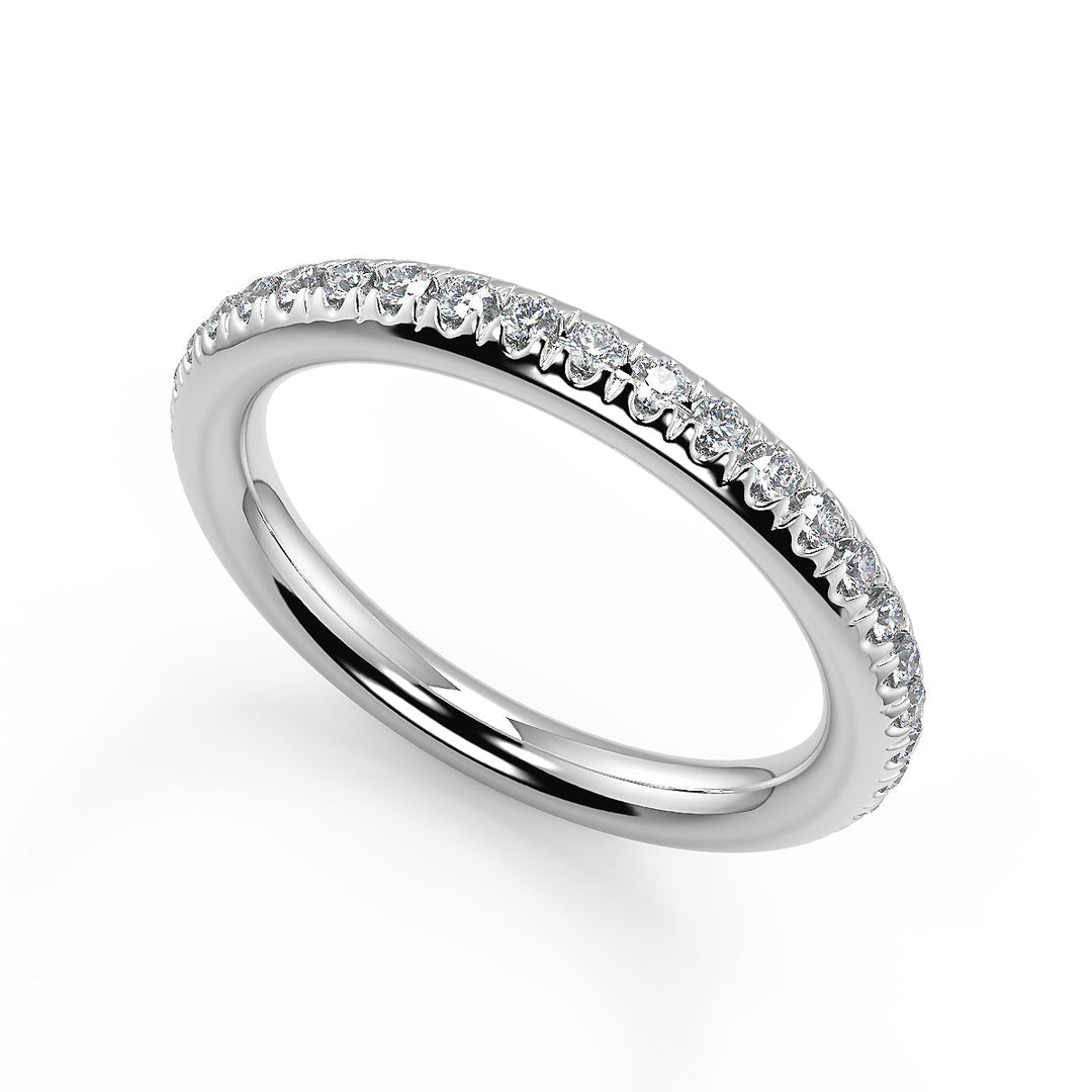 Julianna Pave Twist Infinity Rope Round Cut Diamond Engagement Ring