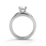 Load image into Gallery viewer, Judith Inset 4 Prong Round Cut Diamond Engagement Ring
