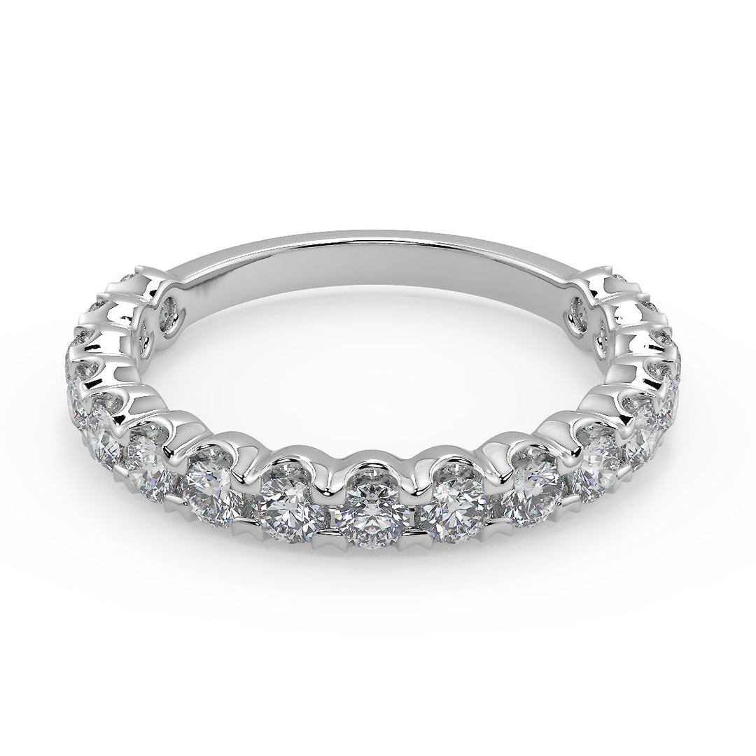 Xiomara Semi Bezel 4 Prong Cushion Cut Diamond Engagement Ring