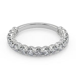 Load image into Gallery viewer, Joanna Semi Bezel 4 Prong Round Cut Diamond Engagement Ring
