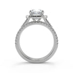 Load image into Gallery viewer, Sierra Classic Halo Pave Cushion Cut Diamond Engagement Ring
