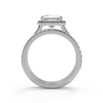Load image into Gallery viewer, Susan Classic Pave Halo Princess Cut Diamond Engagement Ring
