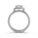 Load image into Gallery viewer, Alexus Halo Rope Twist Cushion Cut Diamond Engagement Ring
